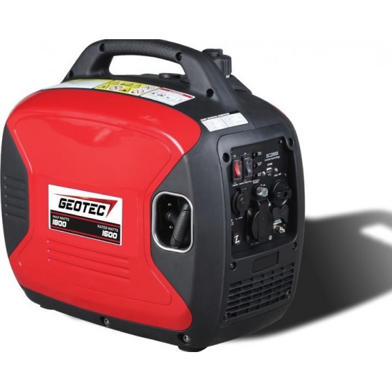 GEOTEC GTI2000 Γεννήτρια Βενζίνης φορητή Inverter χαμηλού θορύβου 1.8kW έως 6 ΑΤΟΚΕΣ ΔΟΣΕΙΣ