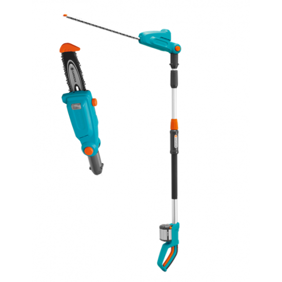 GARDENA Σετ (LI-ION) τηλεσκοπικό μπορντουροψάλιδο μπαταρίας  THS LI-18/42 και τηλεσκοπικό κονταροπρίονο TCS LI-18/42 8867 εως 12 ΑΤΟΚΕΣ ΔΟΣΕΙΣ