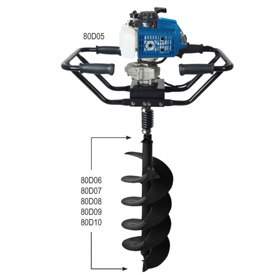 HYUNDAI HA630 Γεωτρύπανο (τριβέλα) δίχρονο 63cc διπλού χειριστή 80D05 