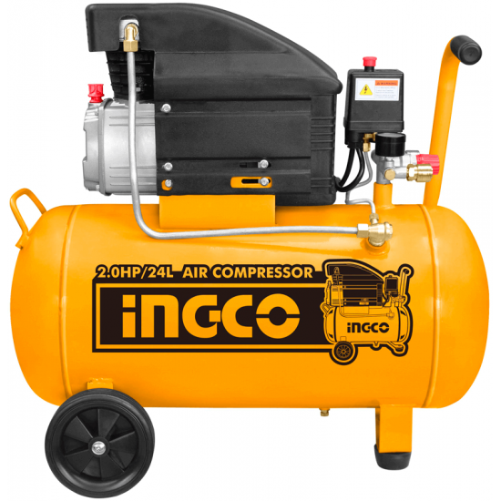 INGCO Αεροσυμπιεστής 24 Λίτρων (2 HP) AC20246 εως 6 ΑΤΟΚΕΣ ΔΟΣΕΙΣ
