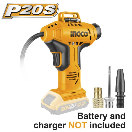 INGCO CACLI2001 Αεροσυμπιεστής Αυτοκινήτου Μπαταρίας 20V Li-Ion INGCO CACLI2001 Αεροσυμπιεστής Αυτοκινήτου Μπαταρίας 20V Li-Ion