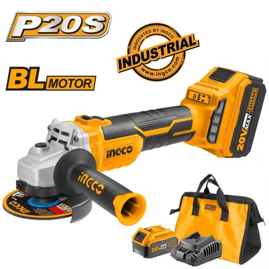 INGCO CAGLI11522 Επαγγελματικός Γωνιακός Τροχός Μπαταρίας 20V Li-Ion έως 6 ΑΤΟΚΕΣ ΔΟΣΕΙΣ INGCO CAGLI11522 Επαγγελματικός Γωνιακός Τροχός Μπαταρίας 20V Li-Ion έως 6 ΑΤΟΚΕΣ ΔΟΣΕΙΣ