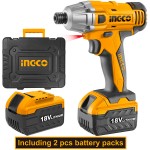 INGCO ΠΑΛΜΙΚΟ ΚΑΤΣΑΒΙΔΙ ΜΠΑΤΑΡΙΑΣ 18V LI-ION CIDLI228181 εως 12 ΑΤΟΚΕΣ ΔΟΣΕΙΣ