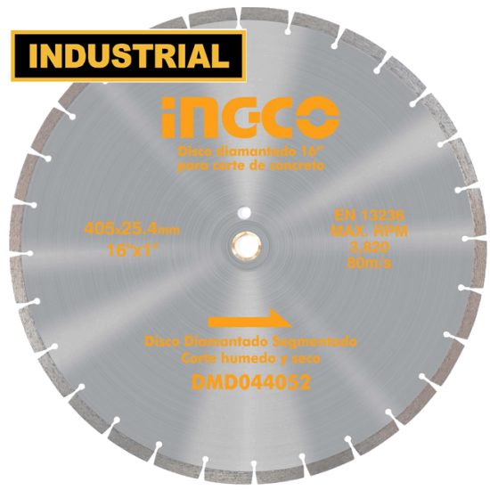INGCO Διαμαντόδισκος μπετού 405mm DMD044052 εως 6 ΑΤΟΚΕΣ ΔΟΣΕΙΣ INGCO Διαμαντόδισκος μπετού 405mm DMD044052 εως 6 ΑΤΟΚΕΣ ΔΟΣΕΙΣ