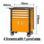 INGCO HDTC01042 Επαγγελματικός Κενός Εργαλειοφόρος με 4 Συρτάρια και 1 ντουλάπι έως 6 ΑΤΟΚΕΣ ΔΟΣΕΙΣ INGCO HDTC01042 Επαγγελματικός Κενός Εργαλειοφόρος με 4 Συρτάρια και 1 ντουλάπι έως 6 ΑΤΟΚΕΣ ΔΟΣΕΙΣ