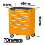 INGCO HDTC02071P Επαγγελματικός Κενός Εργαλειοφόρος με 7 Συρτάρια έως 6 ΑΤΟΚΕΣ ΔΟΣΕΙΣ