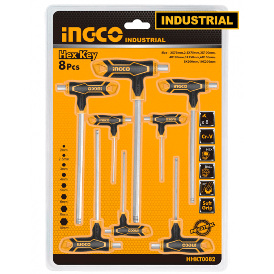 INGCO Ταφ Άλλεν Επαγγελματικό Σετ 8τεμ HHKT0082