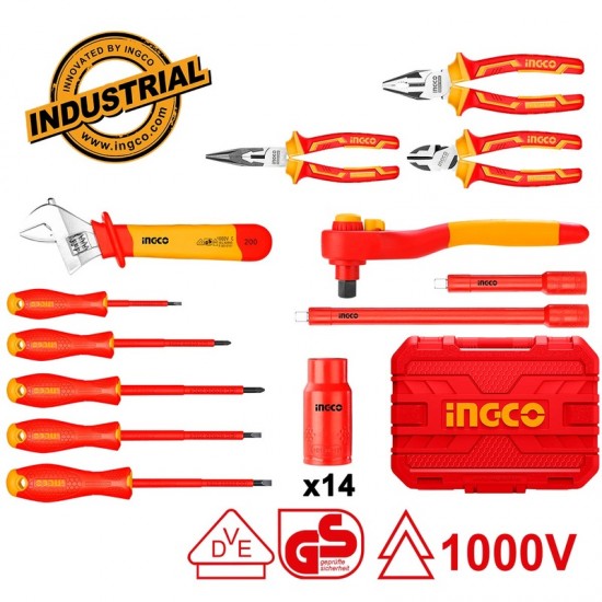 INGCO HKITH2601 Επαγγελματικό Σετ 26 Τεμ Εργαλείων Ηλεκτρολόγου έως 6 ΑΤΟΚΕΣ ΔΟΣΕΙΣ