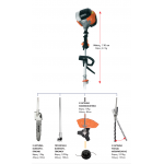 KRAFT Βενζινοκίνητο Διαιρούμενο Πολυμηχάνημα 4 σε1 52cc 691056  εως 12 ΑΤΟΚΕΣ ΔΟΣΕΙΣ