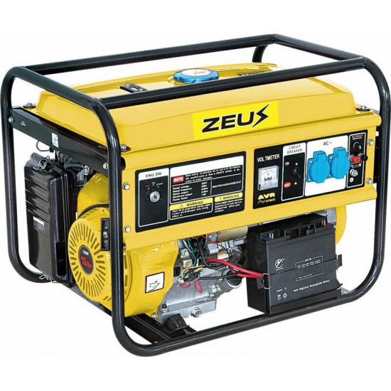 ZEUS GS 6515 EV Γεννήτρια Βενζίνης 15Hp 6.5kW με μιζα τροχηλατη 