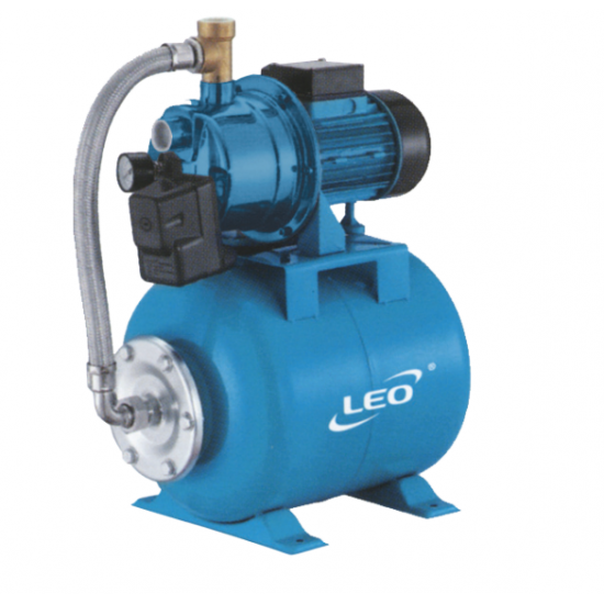 LEO LEPONO AJm75A3 Πιεστικό συγκρότημα με δοχείο οριζόντιο 25L 02000 εως 6 ΑΤΟΚΕΣ ΔΟΣΕΙΣ