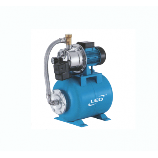 LEO LEPONO AJm75SA5 Πιεστικό συγκρότημα INOX με δοχείο οριζόντιο 25L 02014 εως 12 ΑΤΟΚΕΣ ΔΟΣΕΙΣ