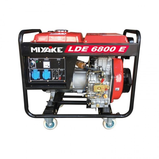 MIYAKE LDE6800E Γεννήτρια Τροχήλατη Diesel AVR 6.8kVA Με Μίζα Και Μπαταρία Μονοφασική 203.300 εως 12 ΑΤΟΚΕΣ ΔΟΣΕΙΣ