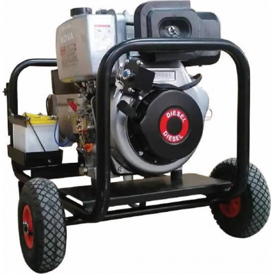 NOVA 10000AVR Γεννήτρια πετρελαίου 380V 3000rpm 10kVA με μίζα και σταθεροποιητή τάσης 44B58-7 εως 12 ΑΤΟΚΕΣ ΔΟΣΕΙΣ