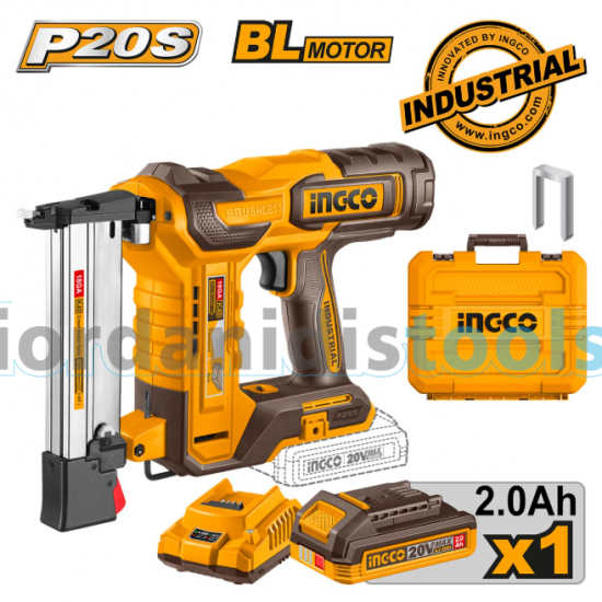 INGCO Καρφωτικό Διχάλων Μπαταρίας 20V Li-Ion +Βαλίτσα