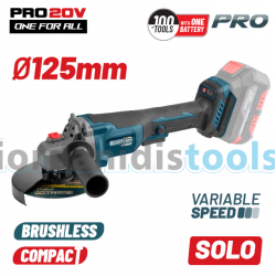 BORMANN Pro BBP3650 Γωνιακός Τροχός Brushless Ρυθμιζόμενος 20V,Li-Ion, SOLO