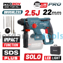 BORMANN Pro BBP5300 Πνευματικό Σκαπτικό Μπαταρίας SDS-PLUS Brushless 20V, SOLO