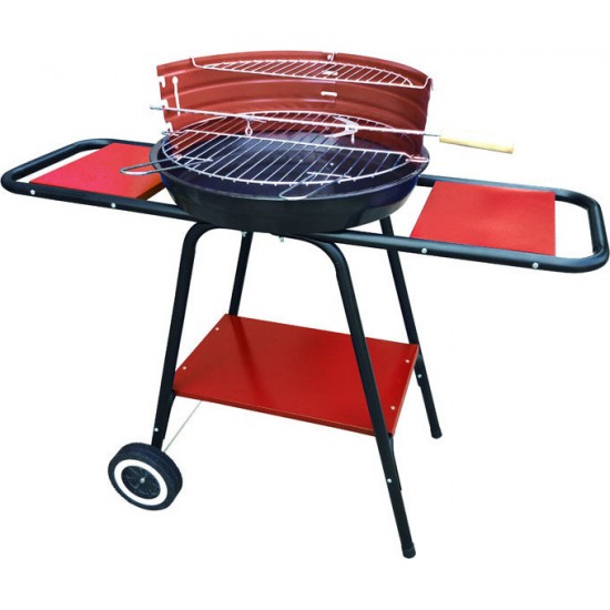 BORMANN BBQ1150 ΨΗΣΤΑΡΙΑ ΚΑΡΒΟΥΝΟΥ Φ46cm ΜΕ ΤΡΑΠΕΖΙΑ, ΡΟΔΕΣ, ΡΑΦΙ 024323 
