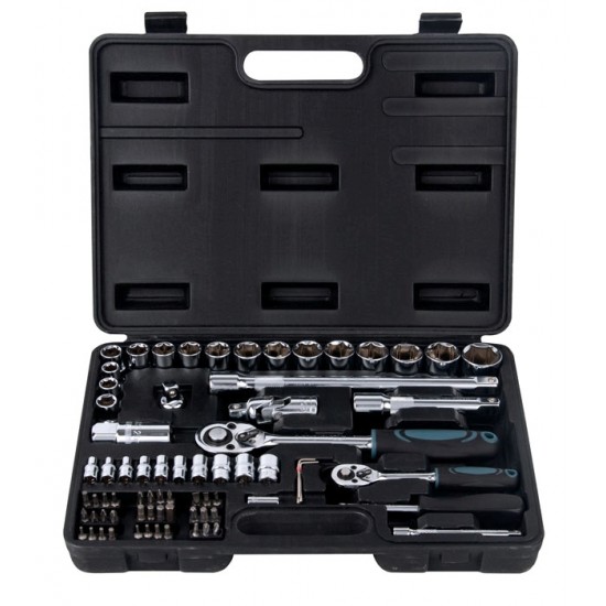 BORMANN BHT5150 Καρυδάκια 1/2’’ και 1/4’’ με καστάνια και προέκταση 73τμχ 024682 
