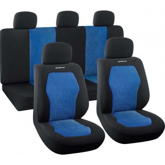 BORMANN BWC3200 Σετ Καλύμματα Αυτοκινήτου 9τμχ Μαύρο-Μπλε 026655 BORMANN BWC3200 Σετ Καλύμματα Αυτοκινήτου 9τμχ Μαύρο-Μπλε 026655