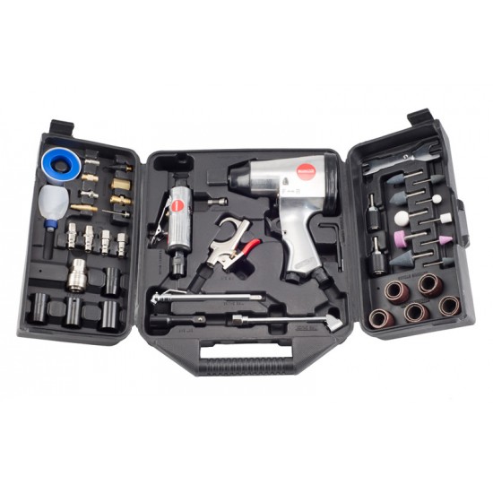 BORMANN BAI1500 Σετ εργαλείων αέρος 52 τεμ. ΑΕΡΟΚΛΕΙΔΟ,ΦΛΕΞΙΜΠΛ,ΦΥΣΗΤΗΡΑΣ,ΕΞΑΡΤΗΜΑΤΑ 017493