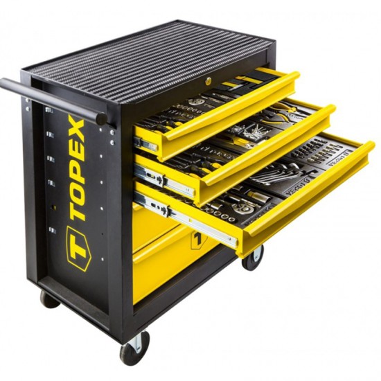 TOPEX 79R502 Tροχήλατος εργαλειοφορέας με 5 συρτάρια, κλείδωμα και εργαλεία 036582 εως 12 ΑΤΟΚΕΣ ΔΟΣΕΙΣ