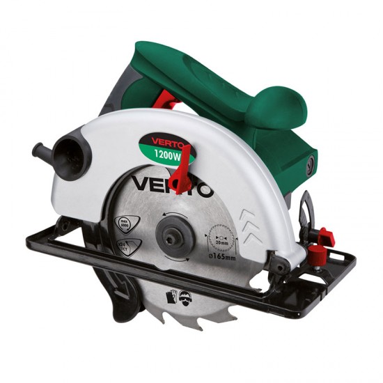 VERTO 52G682 Δισκοπρίονο με 1200W 165mm