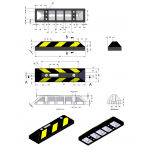 Ενισχυμένο ανακλαστικό μονό στοπ τροχού PARK-DH-PB-4