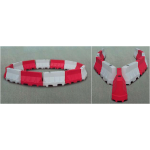 Πλαστικά στηθαία οδών ρύθμισης κυκλοφορίας αυτοκινήτων, κόκκινα και άσπρα PARK-NJ60