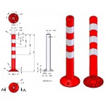 Πλαστικό κολωνάκι απλό 75 cm PARK-DH-FP-1-80