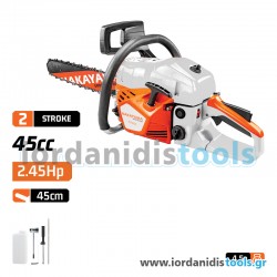 NAKAYAMA PC4600 Αλυσοπριονο Βενζινης 2.45Hp, 45Cc, 45Cm, 0.325'', 1.3Mm, 72Links