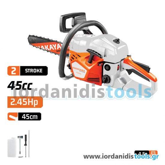 NAKAYAMA PC4600 Αλυσοπριονο Βενζινης 2.45Hp, 45Cc, 45Cm, 0.325'', 1.3Mm, 72Links NAKAYAMA PC4600 Αλυσοπριονο Βενζινης 2.45Hp, 45Cc, 45Cm, 0.325'', 1.3Mm, 72Links