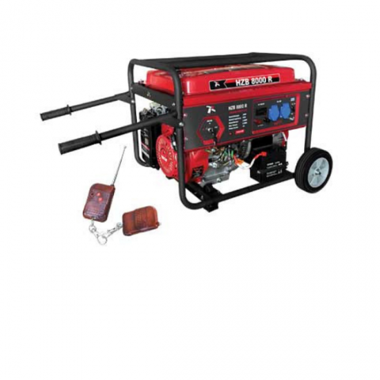 PLUS HZB8000 R Τροχήλατη Βενζινοκίνητη Ηλεκτρογεννήτρια AVR 8kVA (Μονοφασική) με τηλεχειριστήριο οπτικής επαφής 30m 201.133 εως 24 ΑΤΟΚΕΣ ΔΟΣΕΙΣ