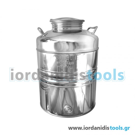 SANSONE Ανοξείδωτος κάδος με βιδωτό καπάκι  ιταλικός 50lt 125.104