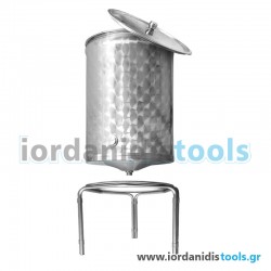 SANSONE Κωνικό Ανοξείδωτο Κολλητό Δοχείο με Βάση Αποθήκευσης Λαδιού-Κρασιού 1000Lt 125.122 