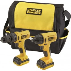 STANLEY FMCK062SS2 Σετ Δραπανοκατσάβιδο κρουστικό 10.8V και Παλμικό κατσαβίδι σε πάνινη τσάντα έως 6 ΑΤΟΚΕΣ ΔΟΣΕΙΣ