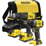STANLEY SFMCK465D2S Κρουστικό Δραπανοκατσάβιδο & Παλμικό Κατσαβίδι 18V με 2 μπαταρίες, φορτιστή και τσάντα STANLEY SFMCK465D2S Κρουστικό Δραπανοκατσάβιδο & Παλμικό Κατσαβίδι 18V με 2 μπαταρίες, φορτιστή και τσάντα