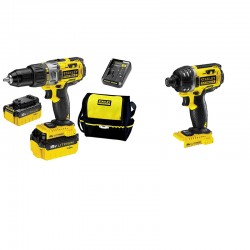 Stanley FMC625D2+FMC645B 18V 4Ah Κρουστικό δραπανοκατσάβιδο + Παλμικό κατσαβίδι εως 12 ΑΤΟΚΕΣ ΔΟΣΕΙΣ