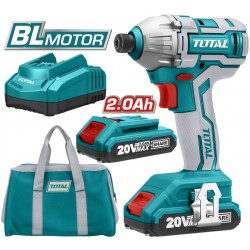 TOTAL Παλμικό Κατσαβίδι Μπαταρίας Λιθίου 20V Li-ion TIRLI2002 εως 6 ΑΤΟΚΕΣ ΔΟΣΕΙΣ