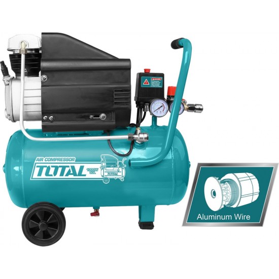 TOTAL TC255061E Αεροσυμπιεστής λαδιού 50Lt εως 6 ΑΤΟΚΕΣ ΔΟΣΕΙΣ