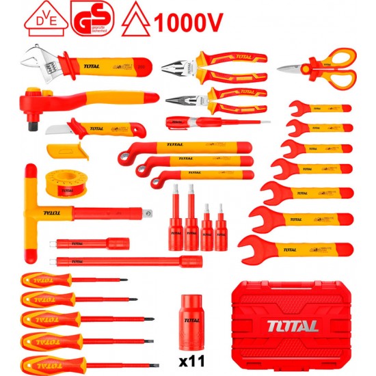 TOTAL THKITH4101 Κασετίνα Εργαλείων Χειρός 1000V VDE Σετ 41 Τεμαχίων έως 6 ΑΤΟΚΕΣ ΔΟΣΕΙΣ TOTAL THKITH4101 Κασετίνα Εργαλείων Χειρός 1000V VDE Σετ 41 Τεμαχίων έως 6 ΑΤΟΚΕΣ ΔΟΣΕΙΣ