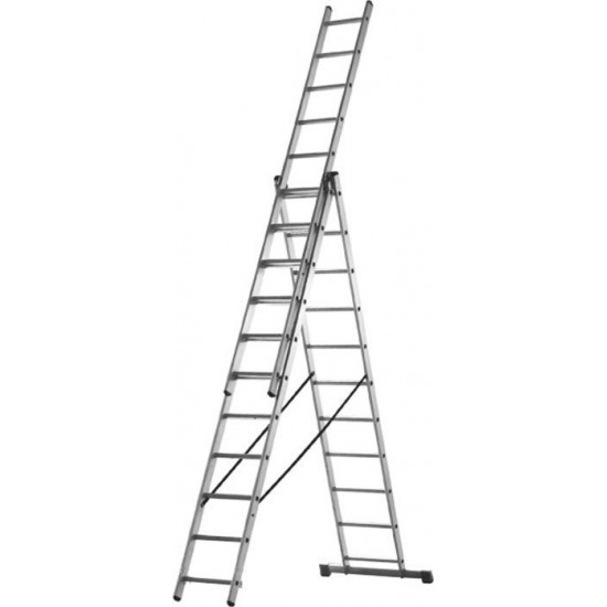 TOTAL THLAD03391 Σκάλα αλουμινίου επαγγελματική 3Χ9 σκαλοπάτια εως 12 ΑΤΟΚΕΣ ΔΟΣΕΙΣ