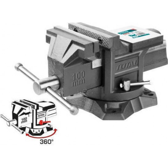 TOTAL THT6146 Μέγγενη Περιστρεφόμενη 4'' - 100mm