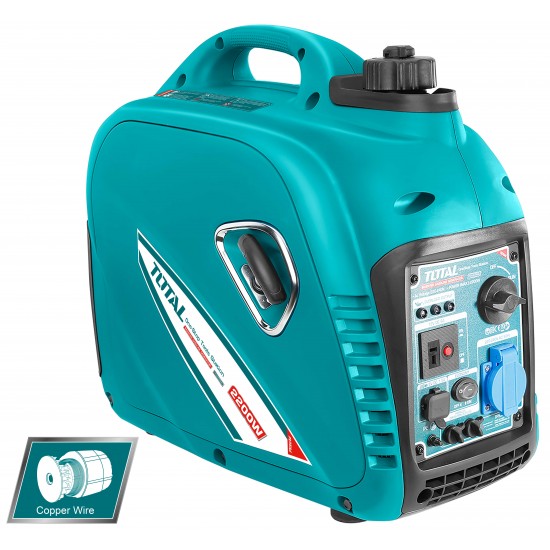 TOTAL TP530001 Ηλεκτρογεννήτρια βενζίνης Inverter 2200W εως 12 ΑΤΟΚΕΣ ΔΟΣΕΙΣ