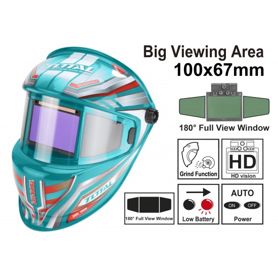 TOTAL TSP9101 Επαγγελματική μάσκα συγκόλλησης ηλεκτρονική πανοραμική 