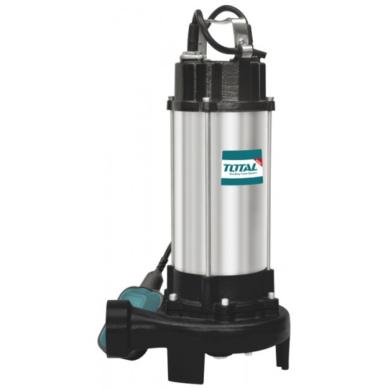 Total  TWP715001 Υποβρύχια αντλία λυμάτων INOX με Κοπτήρα 1500W εως 6 ΑΤΟΚΕΣ ΔΟΣΕΙΣ
