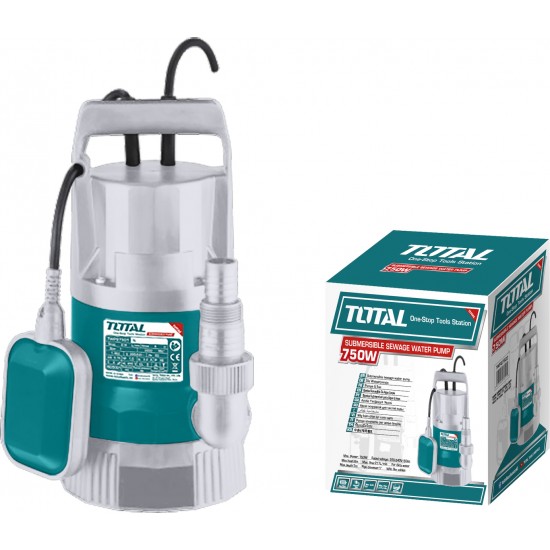 TOTAL TWP87502 Αντλία υποβρύχια ακαθάρτων υδάτων 750W TOTAL TWP87502 Αντλία υποβρύχια ακαθάρτων υδάτων 750W