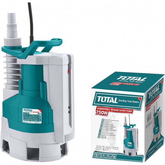 TOTAL TWP87503 Αντλία υποβρύχια ακαθάρτων υδάτων 750W με εσωτερικό φλοτέρ TOTAL TWP87503 Αντλία υποβρύχια ακαθάρτων υδάτων 750W με εσωτερικό φλοτέρ