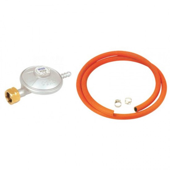 UNIMAC Σετ ρυθμιστής αερίου με σωλήνα 80 cm και 2 σφιγκτήρες  661062