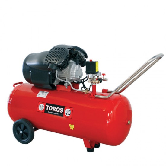 TOROS TM100/3 Αεροσυμπιεστής 100Lt/3HP εως 6 ΑΤΟΚΕΣ ΔΟΣΕΙΣ